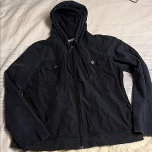 Croft & Barrow Men's Dark Gray Hooded Jacket